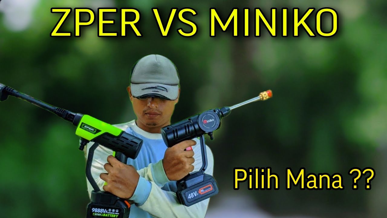 Mana Yang Lebih Kencang Jet Cleaner Cordless ZPER VS MINIKO❗Adu Semburan Zper Vs Miniko