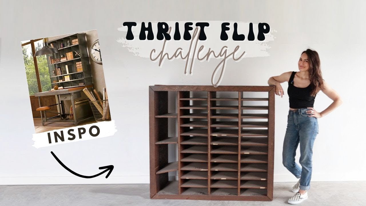 CUSTOM STORAGE SHELF ORGANIZER + FURNITURE  FLIP CHALLENGE WITH DIY DANIE!