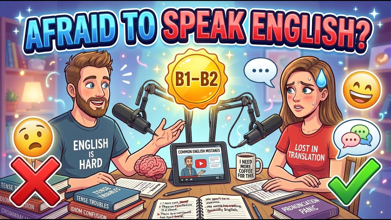 Why I’m Afraid to Speak English 😰 | B1–B2 English Listening – Confidence & Mistakes
