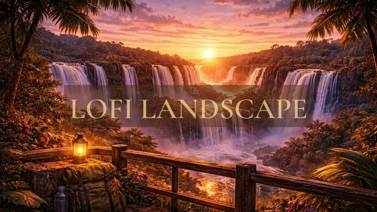 Lofi at the Waterfalls💧Peaceful Beats to Relax, Focus & Unwind