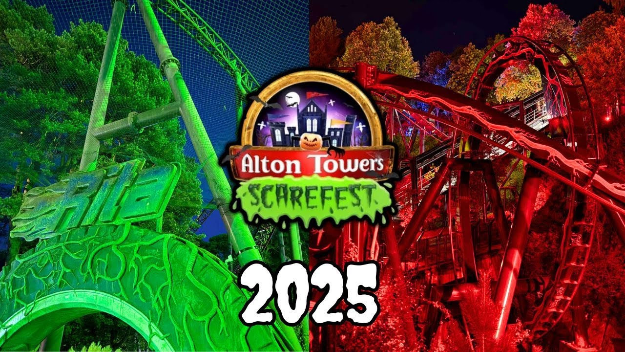 Поездки в темноте на фестивале Scarefest 2025 в Alton Towers!
