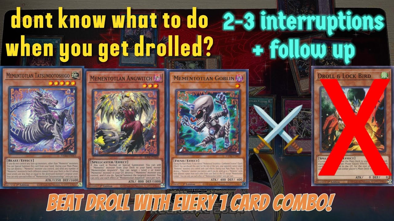 How to play trought droll & lock bird with memento deck yugioh! In-depth memento combo guide!