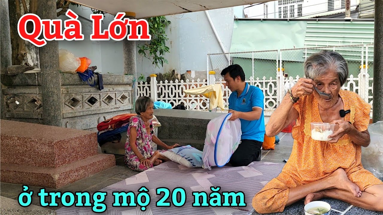 Bà cụ sống trong mộ 