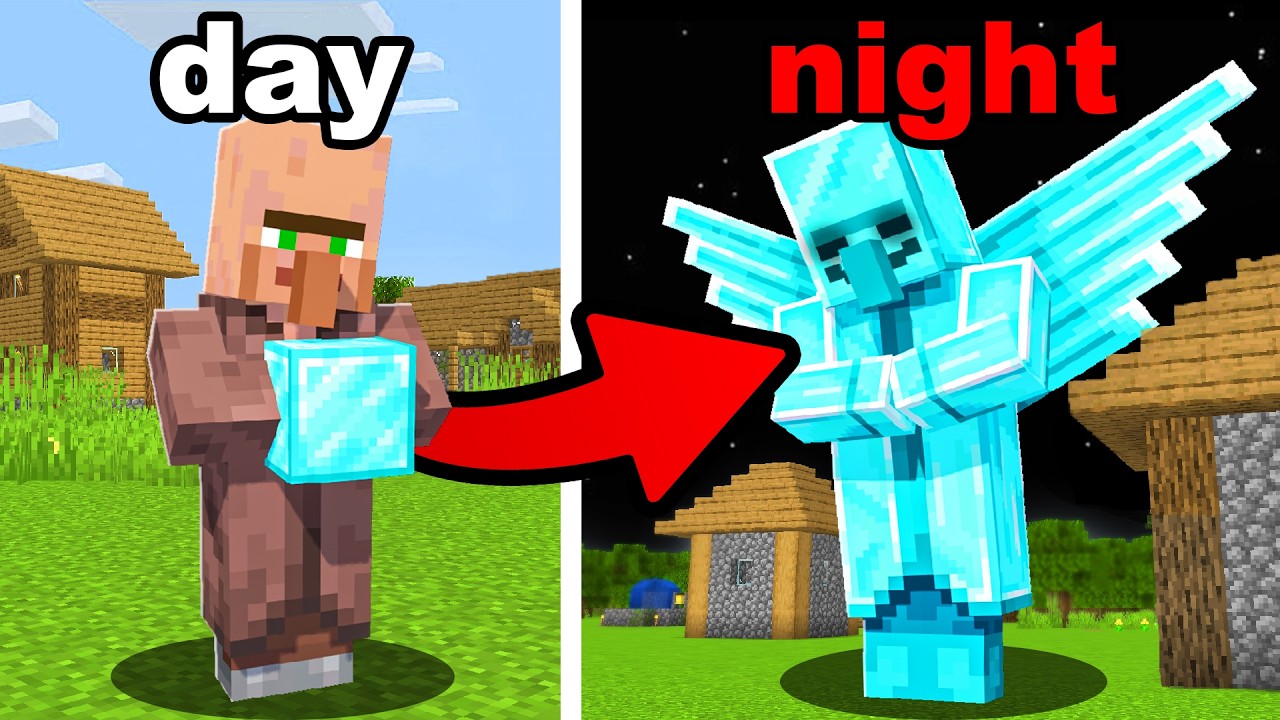 I Made A DIAMOND VILLAGER (Weeping Angel) To Scare My Friends