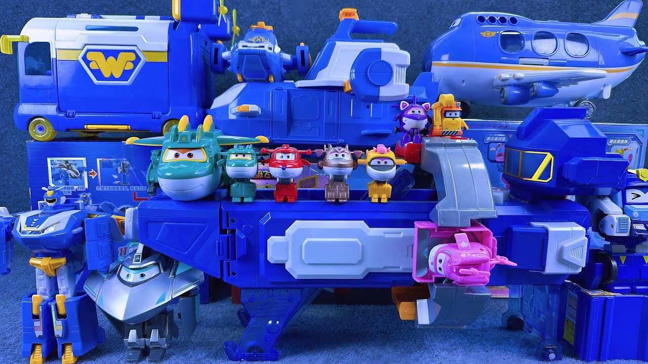 29-minute of satisfying unboxing, cool Super Wings Space Base Set Series ASMR | Review Toys