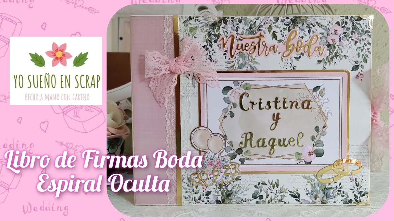 Libro Firmas Boda con Espiral Oculta