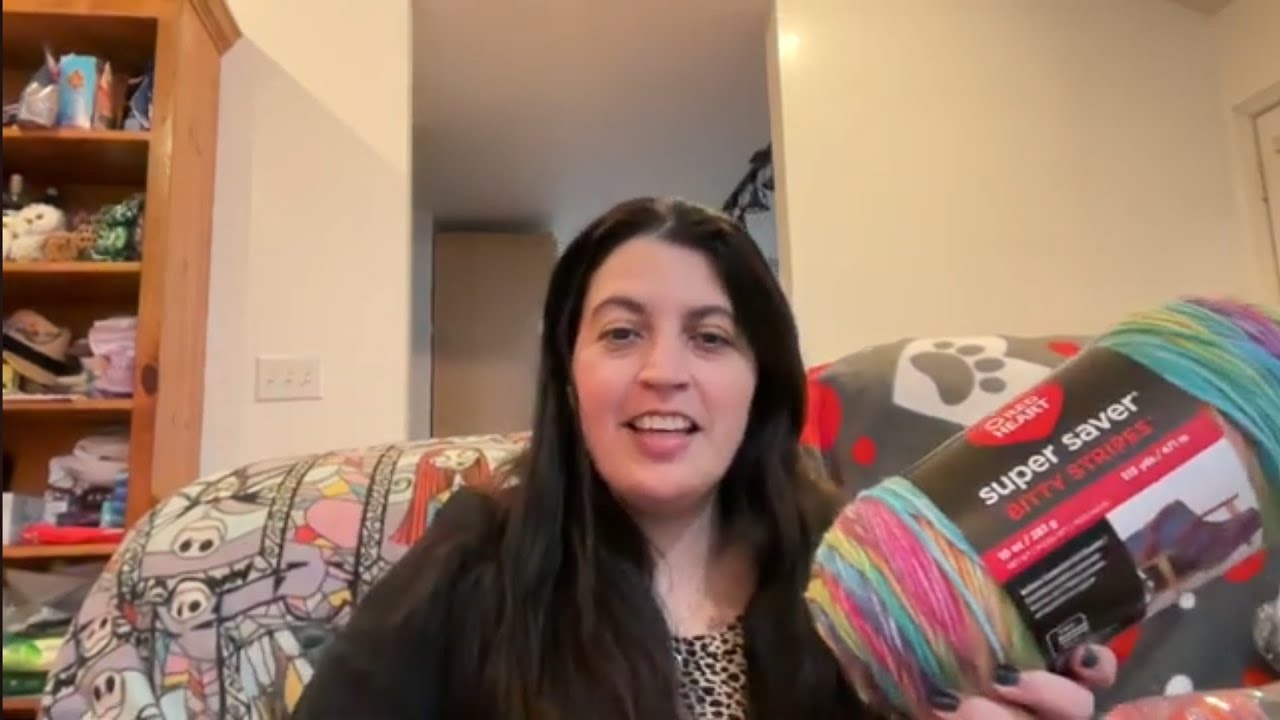 Different and New Colors of Red Heart Bitty Stripes!!  Feb 2025 #yarnspirations