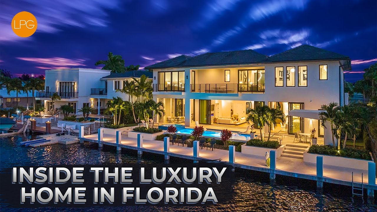 Touring A Stunning $5,000,000 Waterfront Home In Pompano Beach Florida