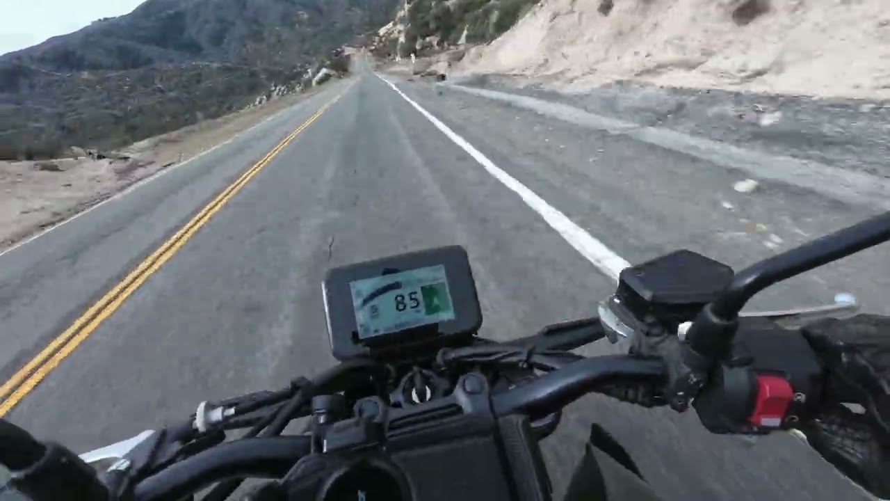 Solo motorcycle ride from Newcombs Ranch to Wrightwood via high desert on Feb 15, 2026