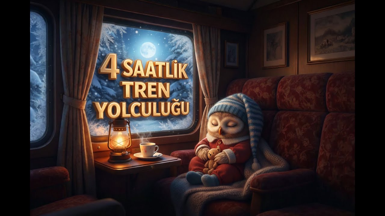 Tren Yolculuğu ve Kar Sesi 🚂 Snowy Train Ride 💤 Sonido de Tren (4 Hours) ❄️ Relaxing Ambience