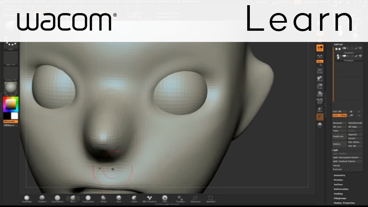 ZBrushCore Video Tutorial Series with Steve James - Part 2 Eyes