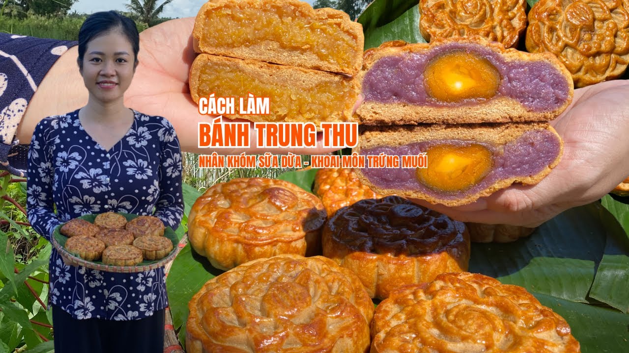 CÁCH LÀM BÁNH TRUNG THU NHÂN KHÓM SỮA DỪA & KHOAI MÔN TRỨNG MUỐI – THƠM NGON ĐÓN TẾT TRUNG THU