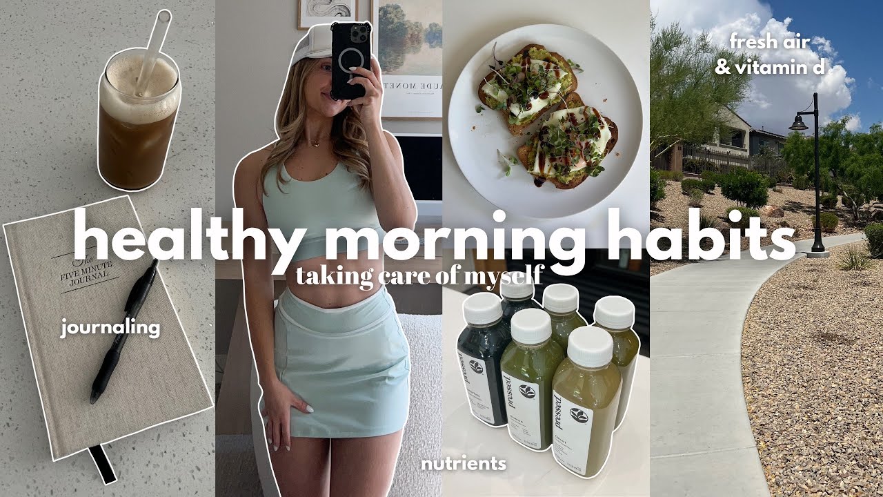 HEALTHY MORNING HABITS 🌿 moving my body, journaling & nutrient rich foods!