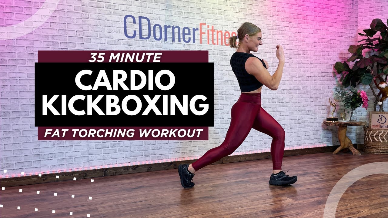 35 MIN - CARDIO KICKBOXING 🔥 No Equipment Fat Burning Workout!