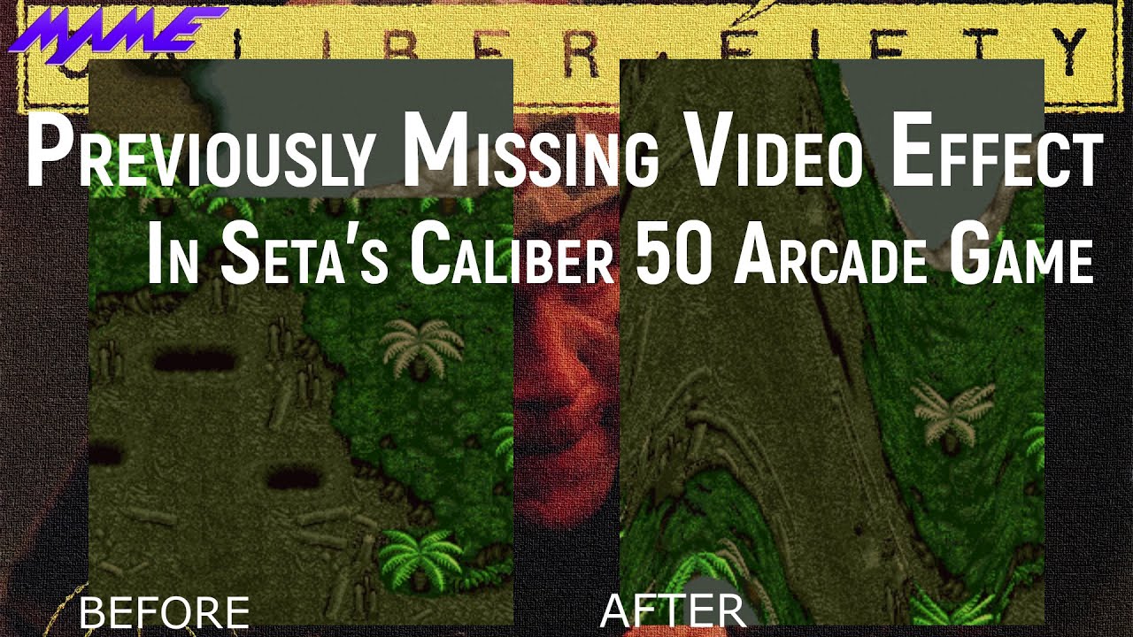 MAME - added support for missing raster 'linescroll' effect in Caliber 50