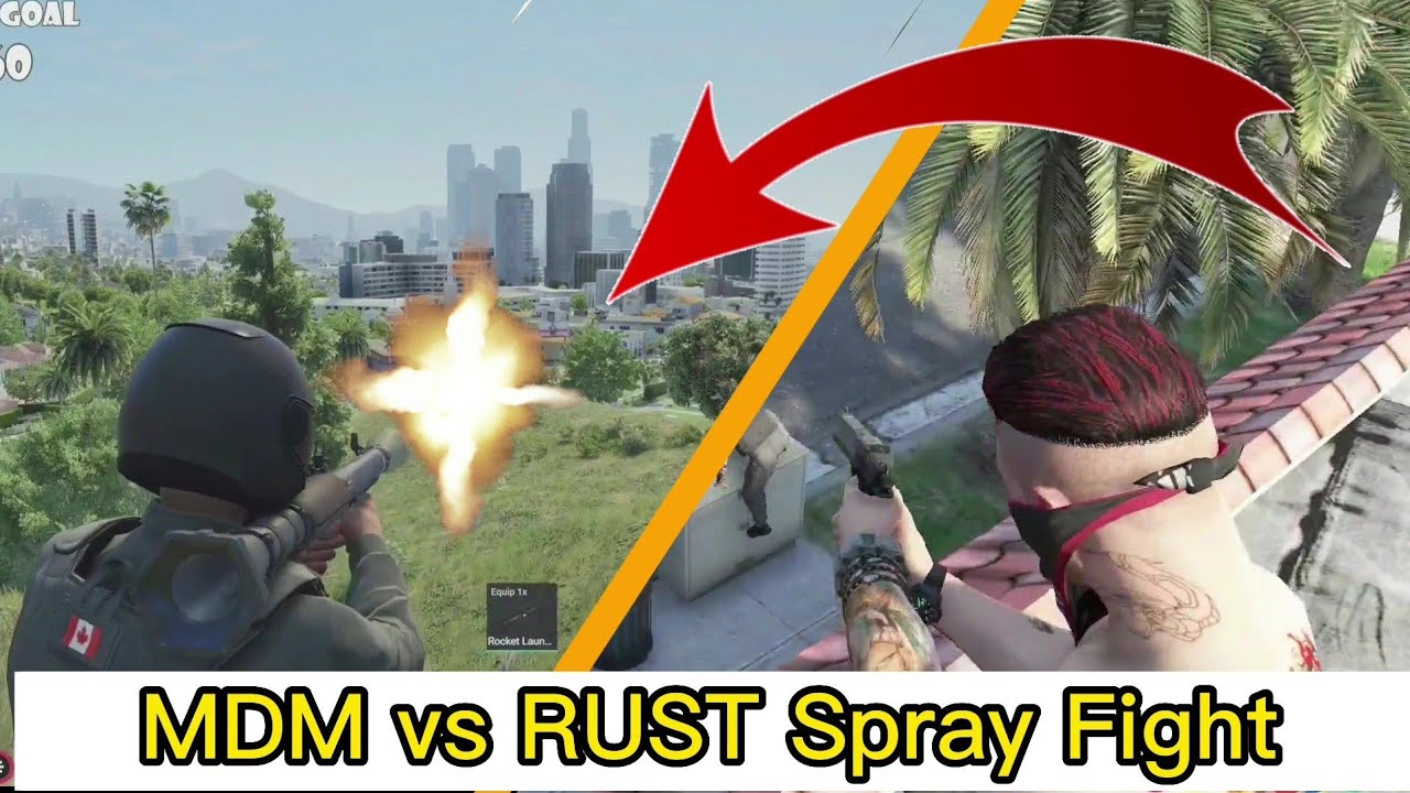 MDM VS RUST (7 v 6) 2nd Spray Fight | Multi-Pov **100% High Quality Edit** | Mandem | GTA RP Nopixel