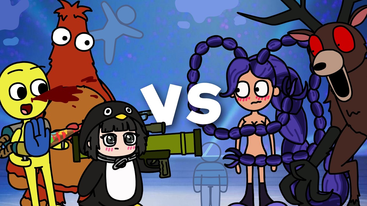 Animation Battles Compilation 16 - Poppy Playtime Chapter 5 | Gugugaga Penguin | Meccha Chameleon