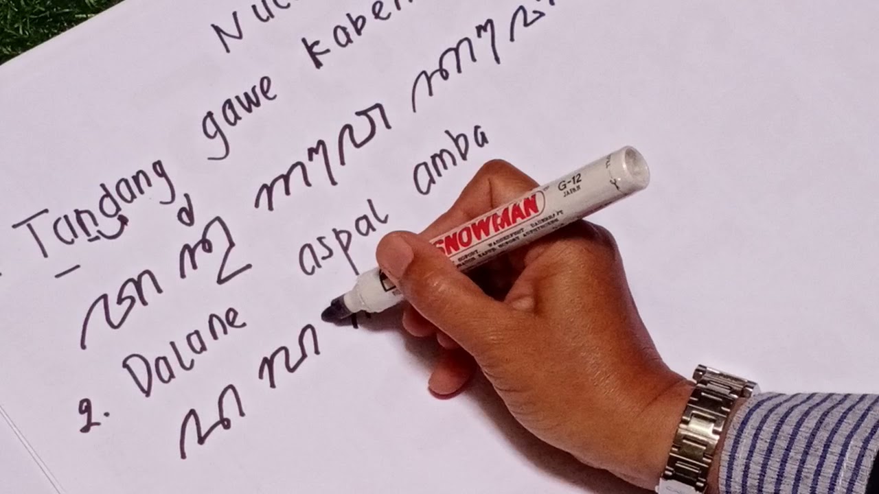 Menulis Kalimat Menggunakan Aksara Jawa Kelas 6