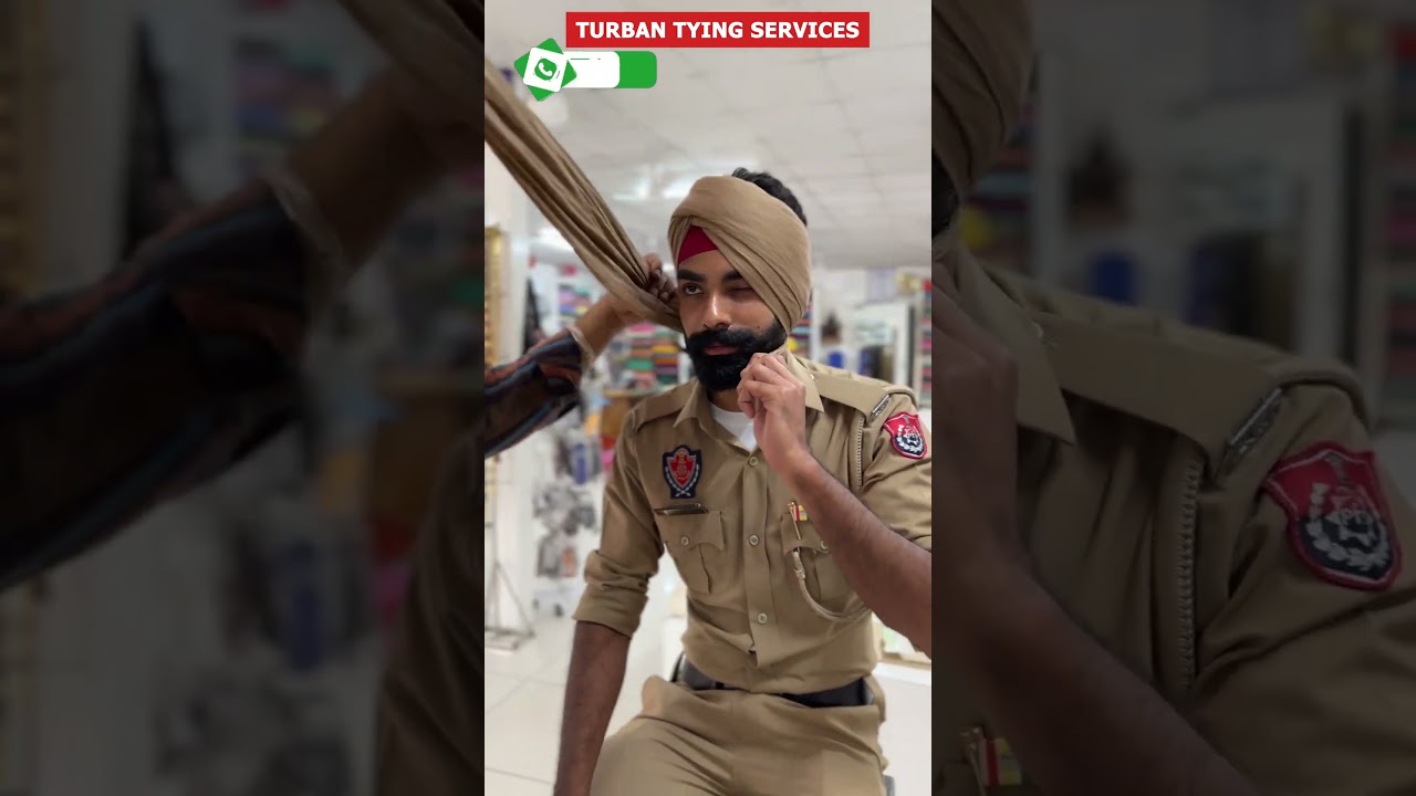 Punjab police Turban Tyeing || Sikh Dastar Centre #reels #paggtatorial #punjab #sikhattire #trending