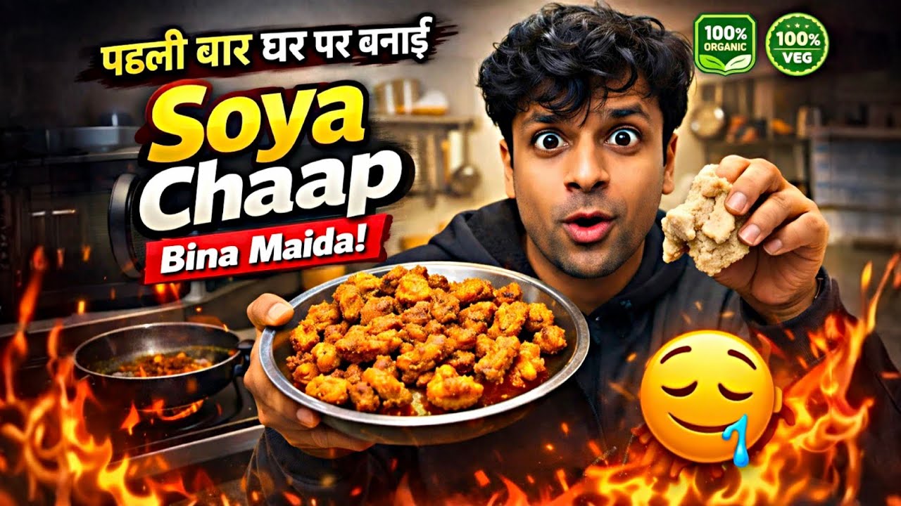 No Maida Challenge: Soya Chaap घर पर बनाई! 🔥 | Result ने मुझे भी Shock कर दिया… 😳 #vlog #foodie