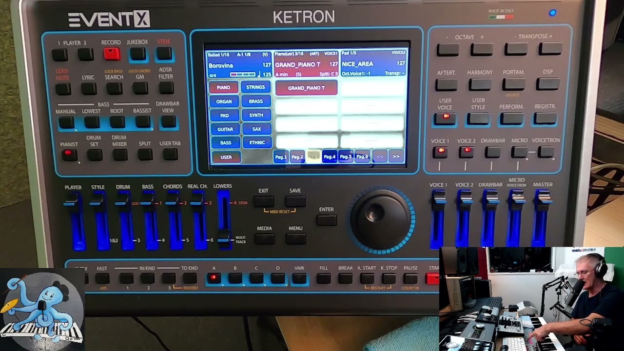 Ketron Event Voice1 and 2 cobmination