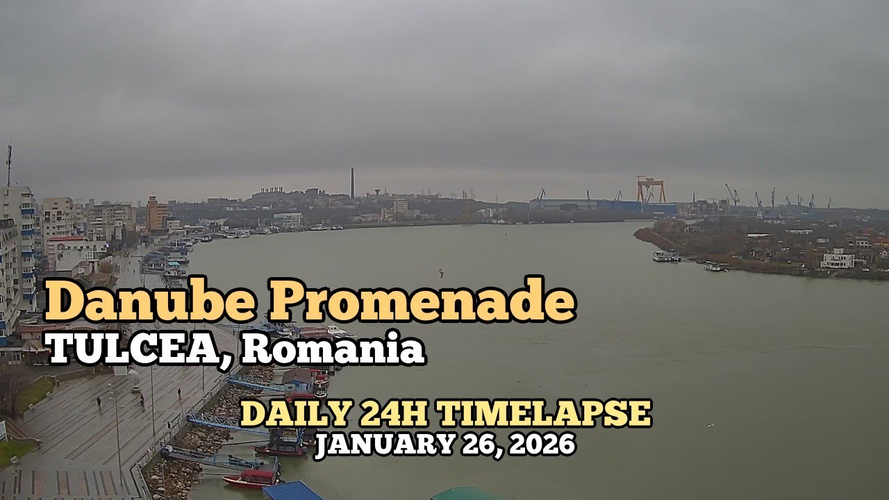 Danube Promenade - Daily Timelapse: January 26, 2026 [Tulcea, Romania]