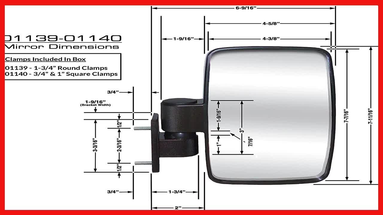 Cipa Side View Mirror: Durable, Adjustable, and Safe for Utility Vehicles