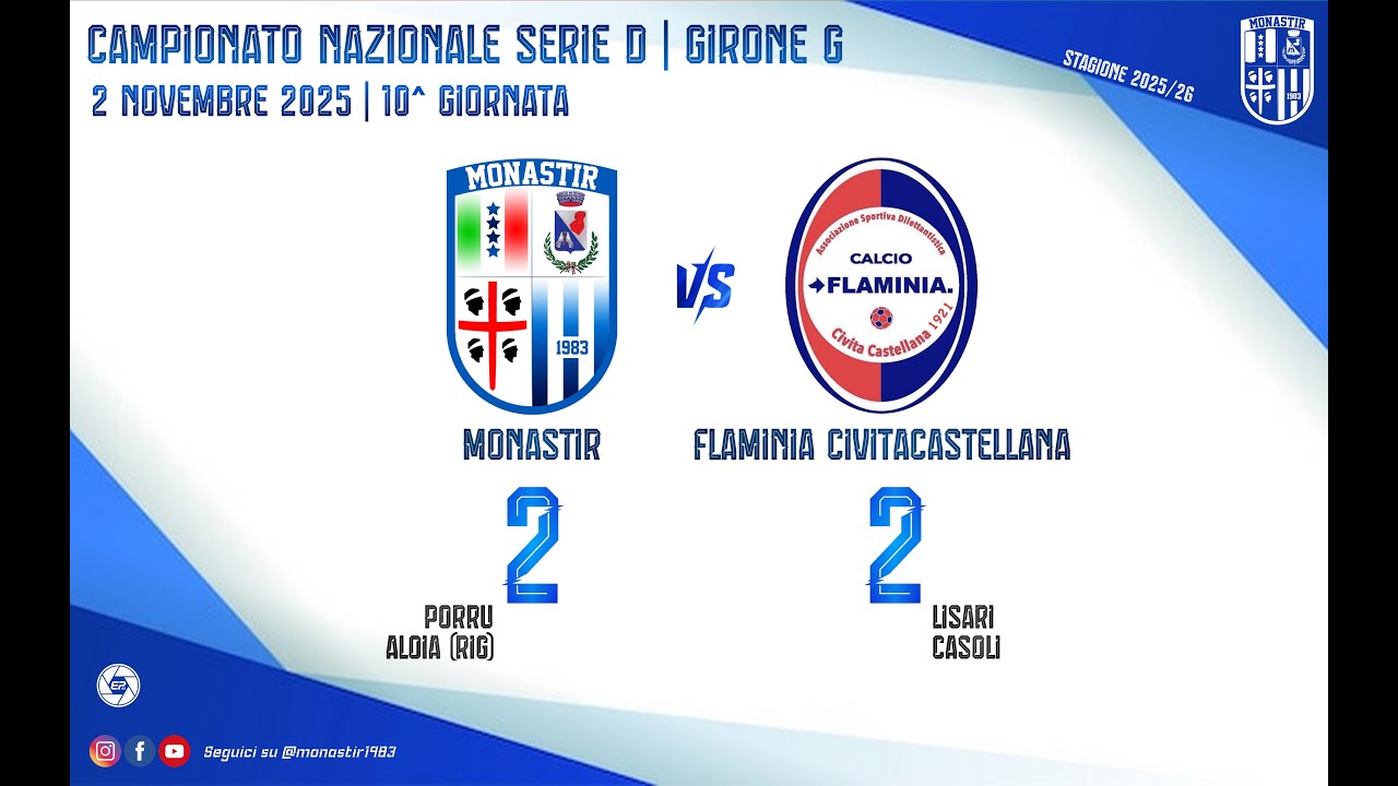02/11/2025 Monastir - Flaminia Civitacastellana (Gol e Highlights)