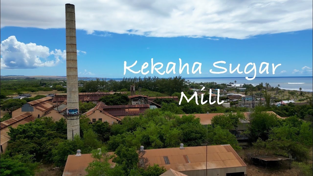 Kekaha Sugar Mill (Closed) Aerial View 2023