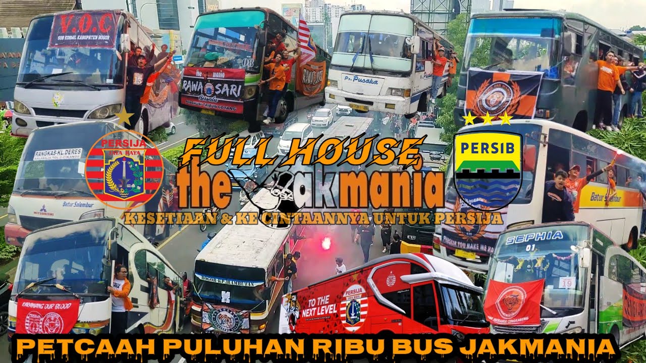 ATMOSFER RATUSAN BUS THE JAKMANIA MERAPAT KE STADION PATRIOT❗LAGA PERSIJA PERSIB PENUH DENGAN PSYWAR