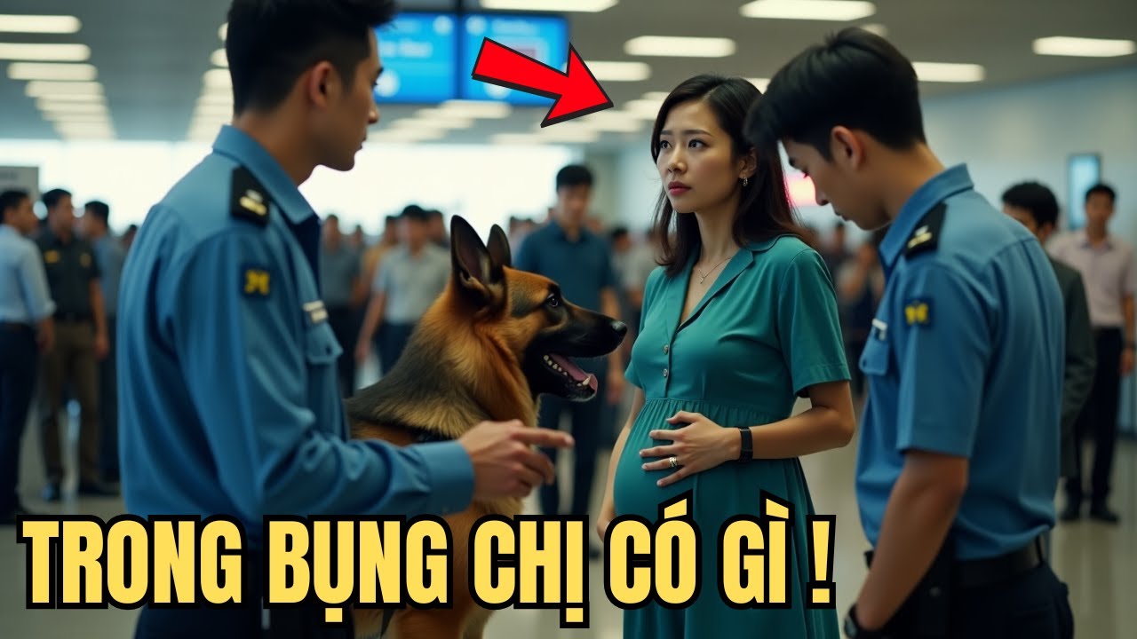 Cô Gái Mang Thai Bị Chó Nghiệp Vụ Sủa Không Ngừng – Sau 30 Phút, Sự Thật Khiến Mọi Người Chết Lặng!