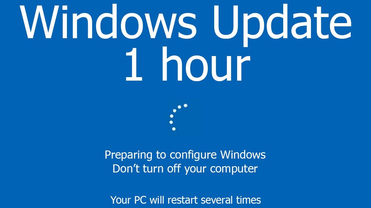 Экран обновления Windows 1 час РЕАЛЬНЫЙ СЧЕТ в 4K UHD!