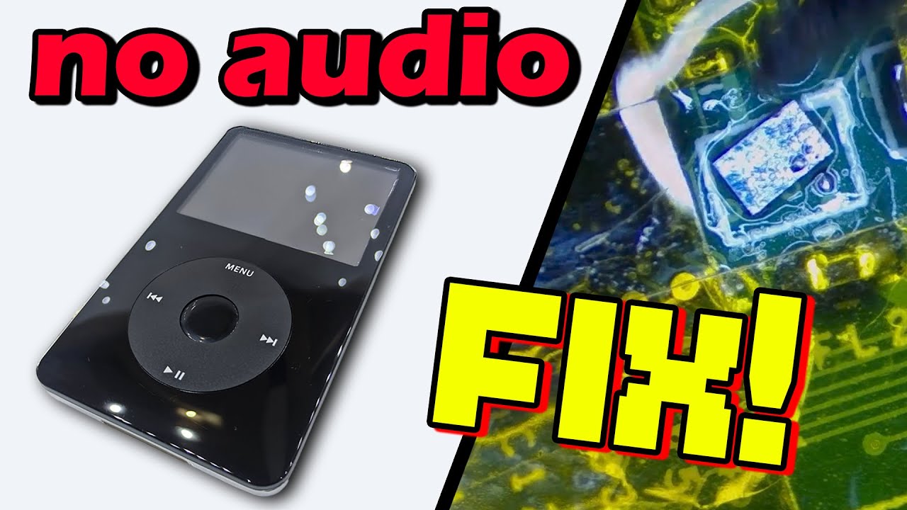 iPod classic 5th gen no audio IC fix -  Logic Board Repair Tutorial