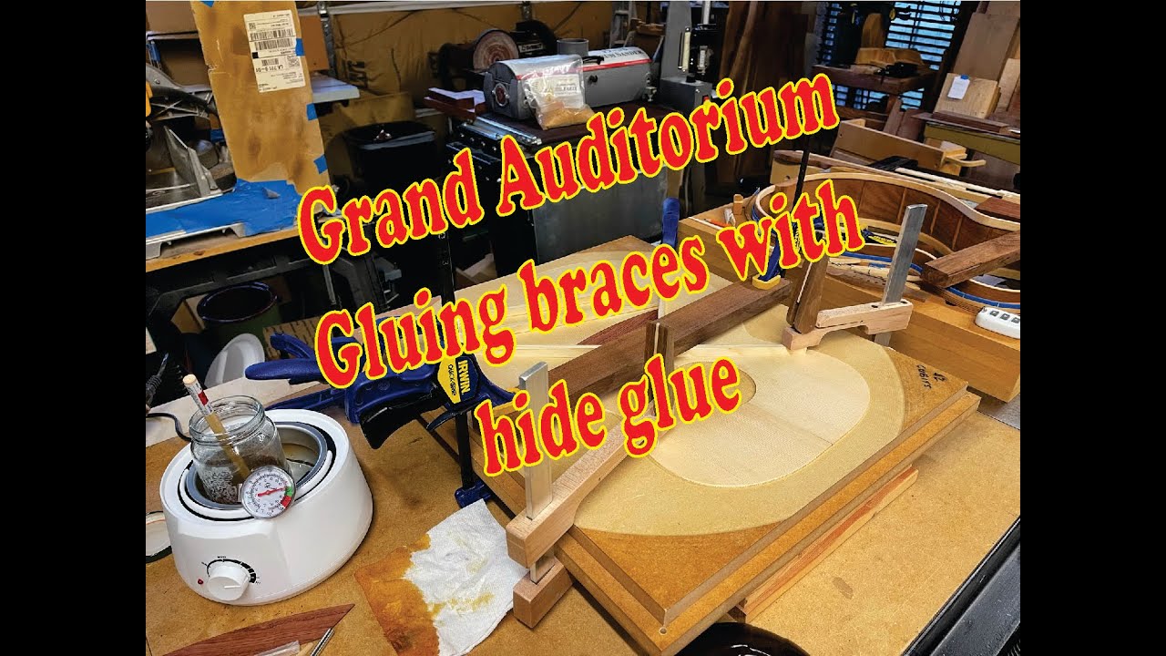 Grand Auditorium - Using hide glue on braces