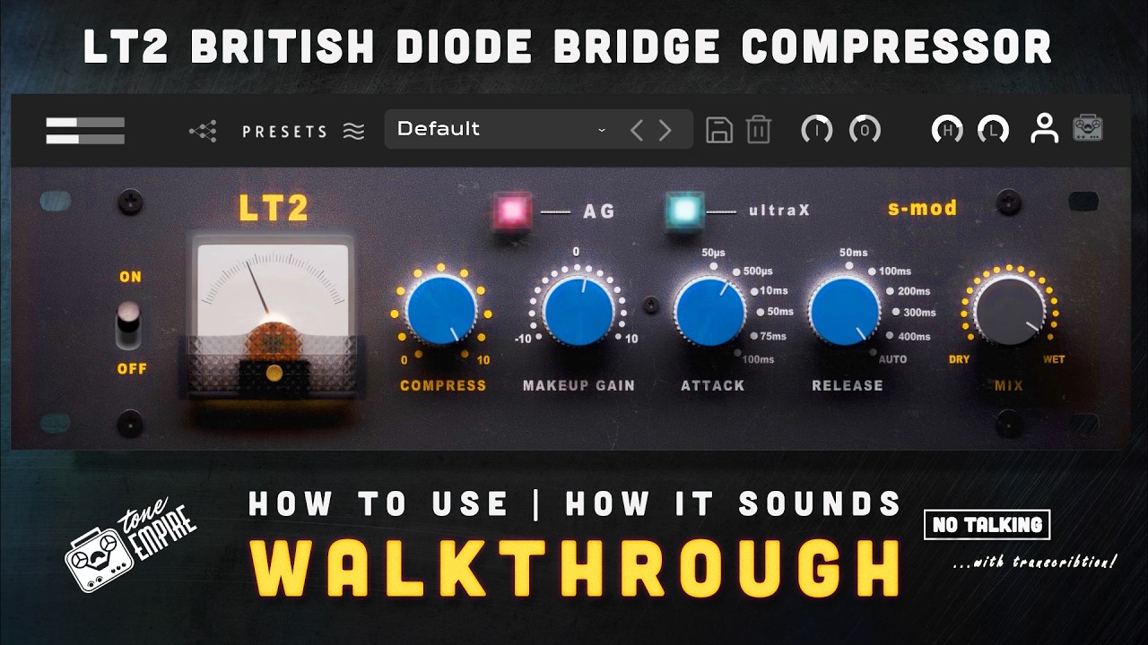 Tone Empire LT2 COMP - Smooth and musical compression | Usage & Sound - Mixing Walkthrough (no talk)