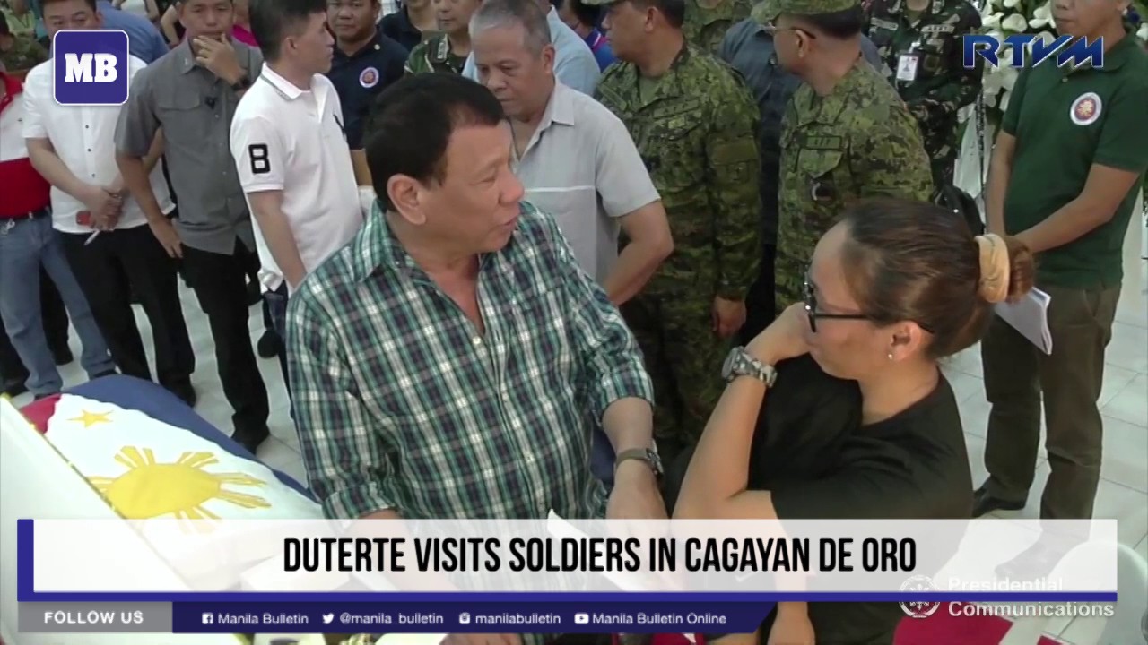 Duterte visits soldiers in Cagayan de Oro