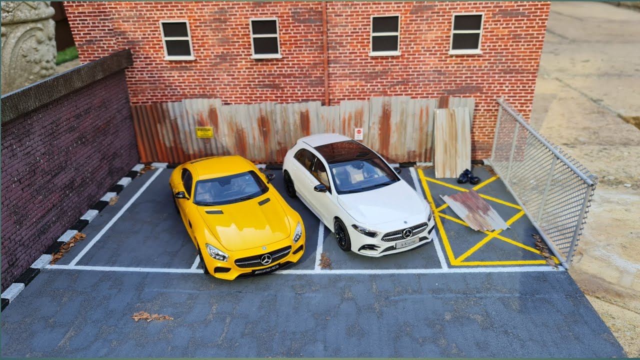 How to make Realistic 1/18 Parking lots diorama