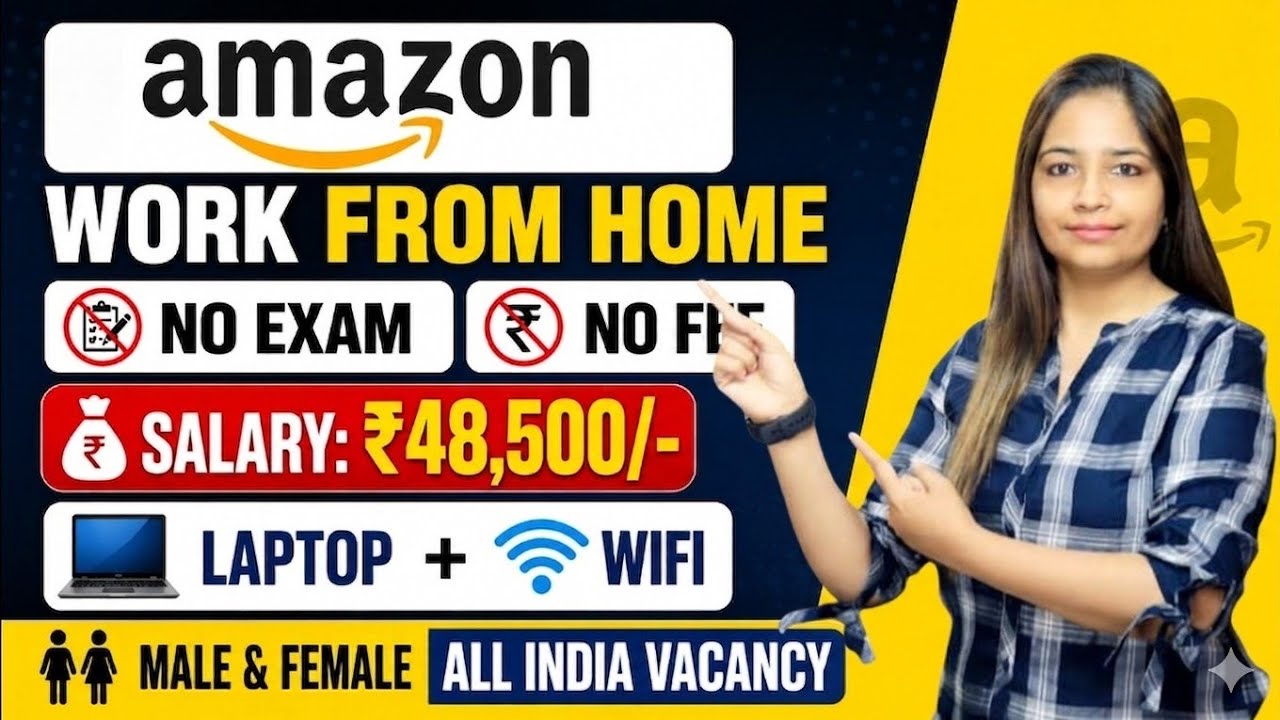 Amazon Work From Home Latest Job 2026 | 12th Pass | Work From Home Jobs 2026 | Amazon Jobs