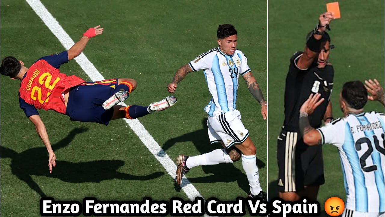 Enzo Fernandes Red Card Against Spain In The world cup Final 😡 Enzo Fernandes made Argentina To Lose