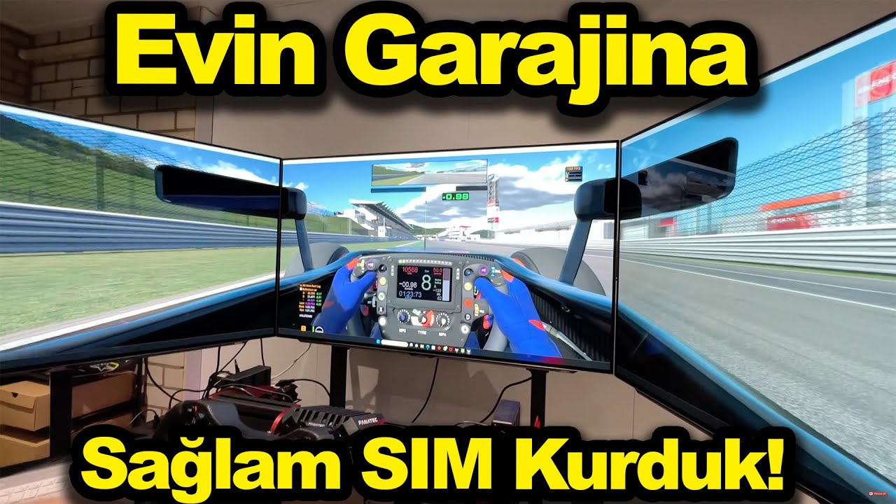 Garaja Full Fanatec, 3x 4K Monitor SIM Kurulumu | Japonic