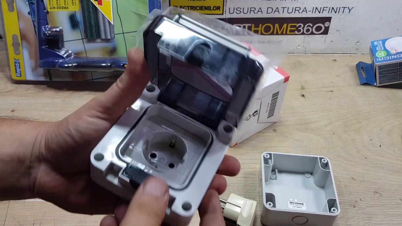 Priza IP 66 Scame Protecta 137.6407 cea mai buna priza PT pentru exterior disponibila la noi