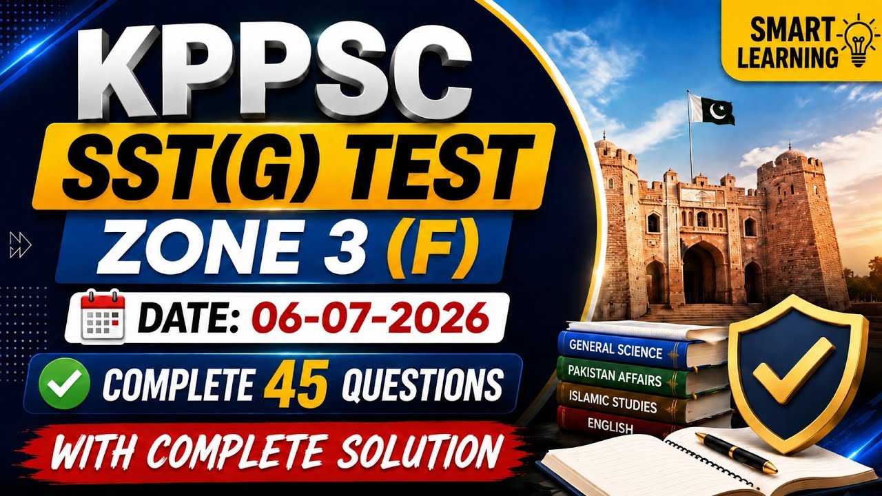KPPSC SST (General) Zone 3 (Female) Test | Complete 45 Questions with Detailed Solutions