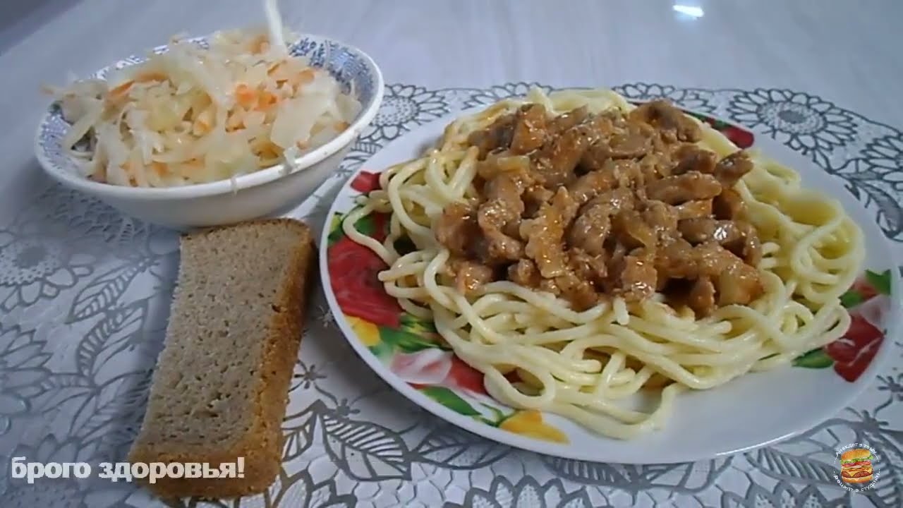 Поджарка из свинины тонкими полосками