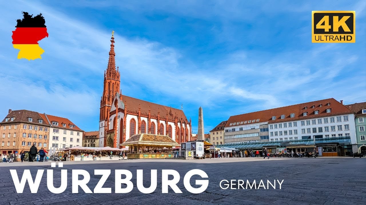 Würzburg, Germany: A Walking tour in 2024 I Travel Germany I 4K HDR