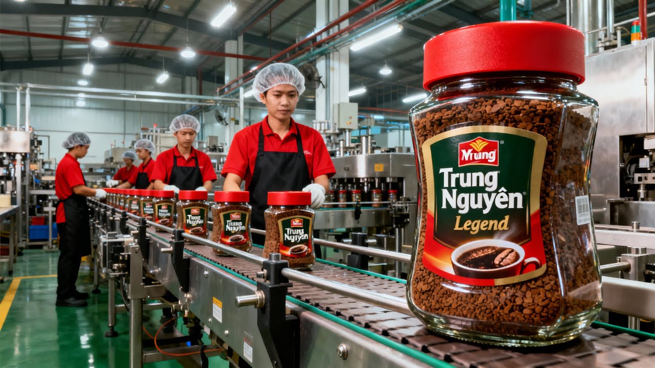 Inside the Modern Trung Nguyen Legend Coffee Factory | How Instant Coffee Is Made (Full Process)