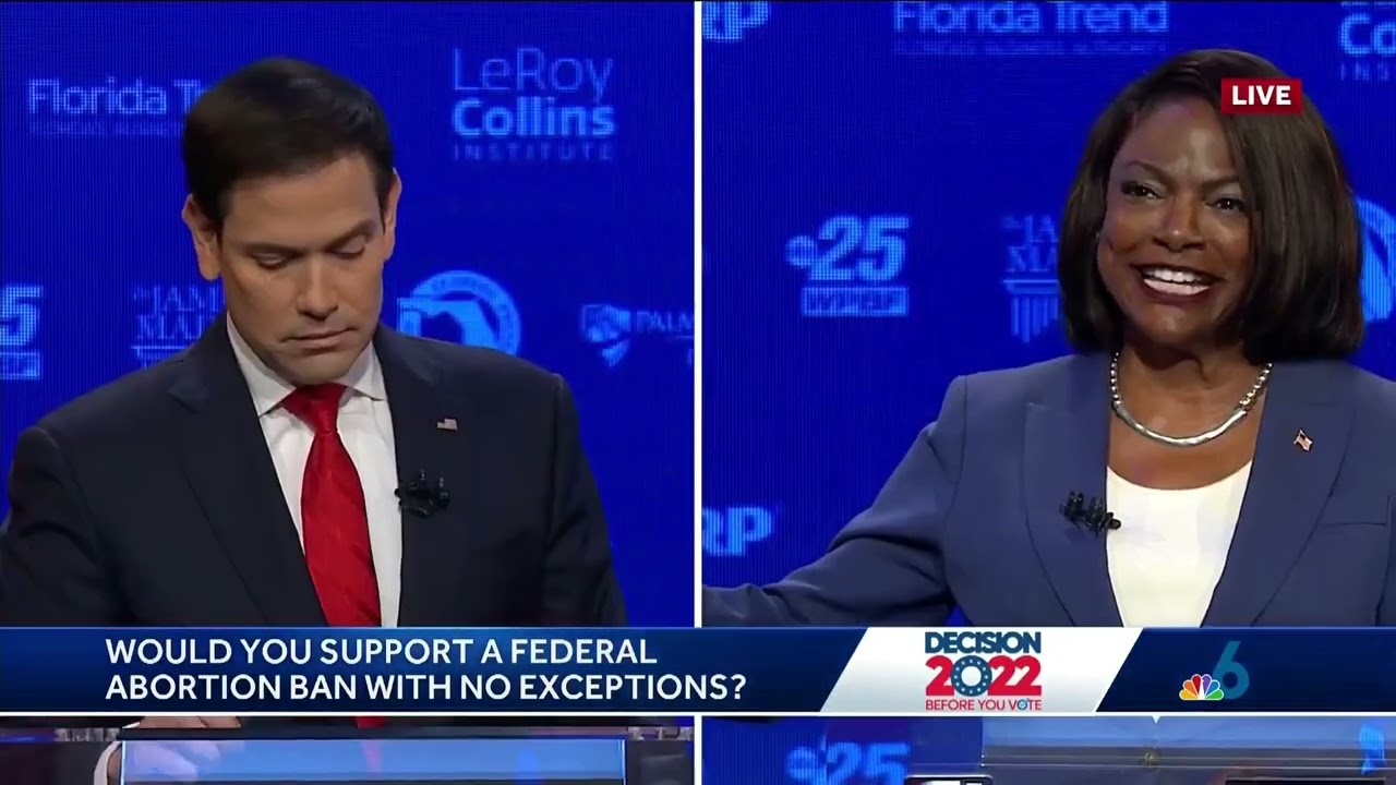 Marco Rubio and Val Demings Discuss Federal ABORTION BAN in Florida U.S. Senate Debate | NBC 6 News