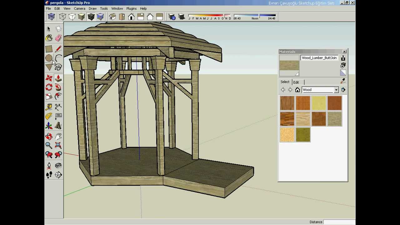 58-Sketchup Pergola Tasarımı