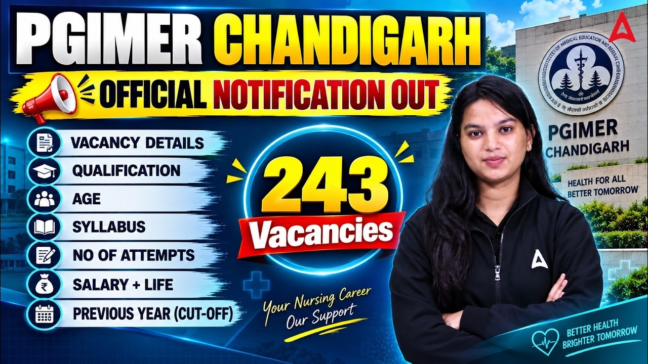 PGIMER Chandigarh Vacancy 2026 | PGIMER Chandigarh Nursing Officer Notification 2026 | By Tulsi Mam