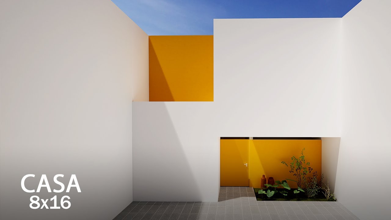 casa de dos pisos TRES DORMITORIOS | 8x16 metros planos de casas