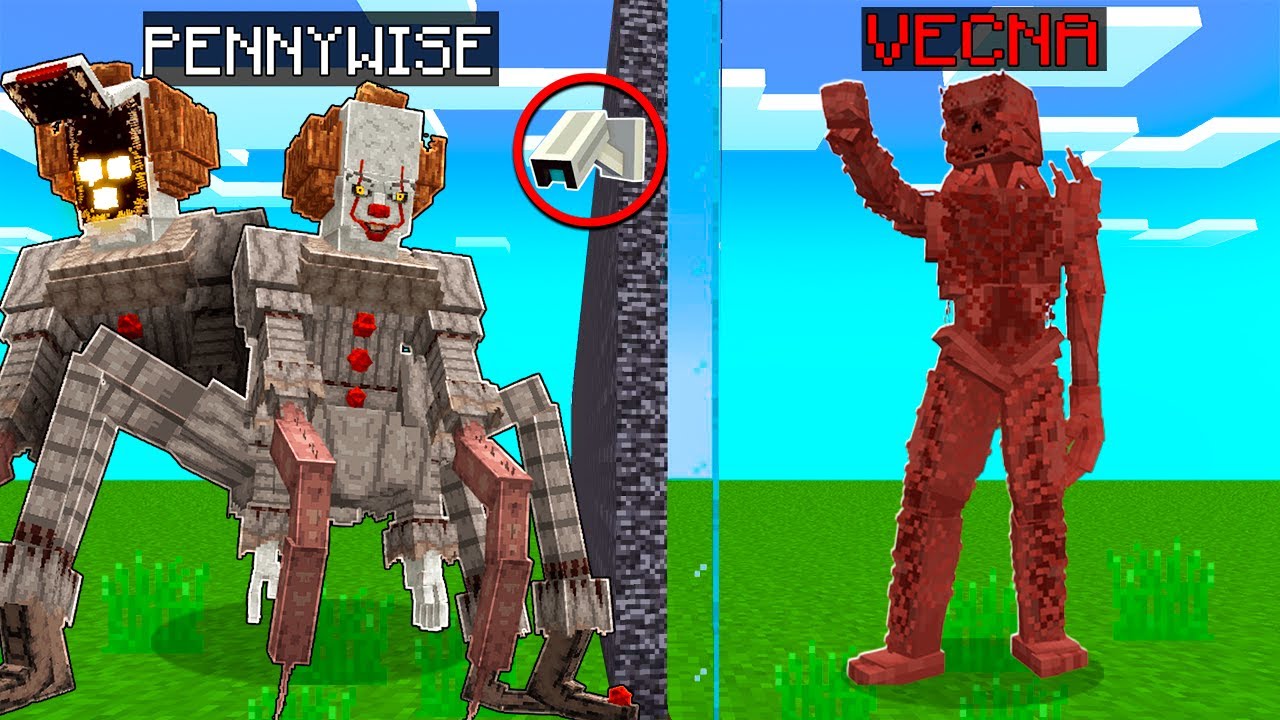 VECNA ​​Vs PENNYWISE na BATALHA DE MOBS do Minecraft!
